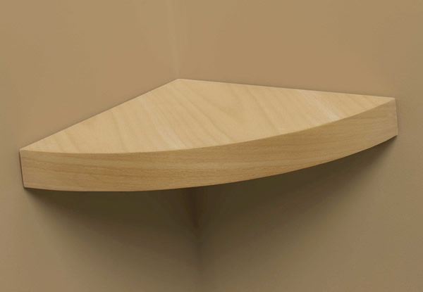 Grandé Modern Curved Wood Shelf