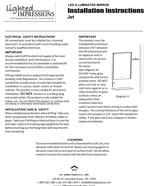 Jet LED Mirror Installation Instructions