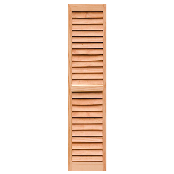 Custom Exterior Shutters in Wood Louvered Design