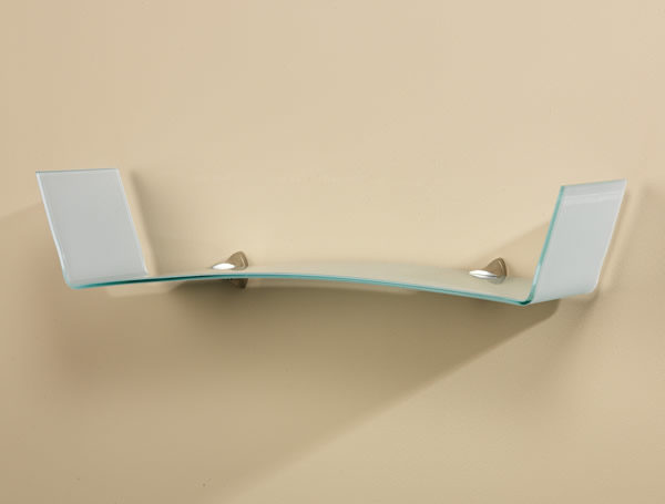 Mirage Opaque Glass Shelf with Vertical Ends