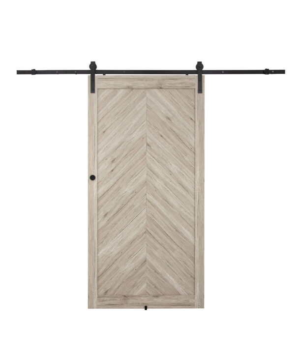 Millbrooke Chevron 36x84 Vinyl Barn Door Kit - Image 4
