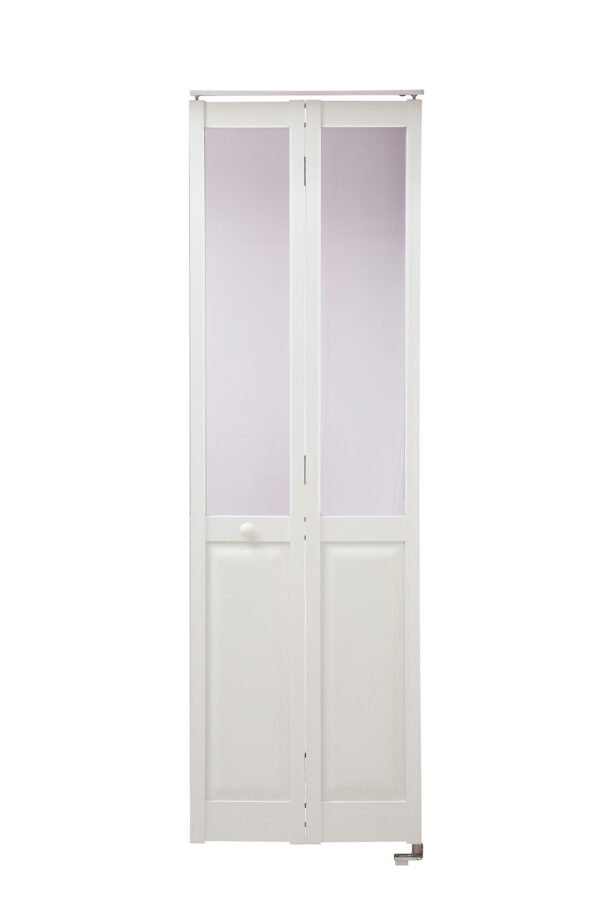 Madison PVC White Bifold with Frosted Panels - Image 2