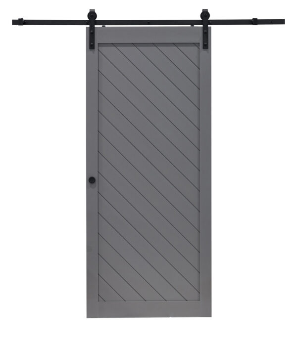 Millbrooke Diagonal 36x84 Vinyl Barn Door Kit - Image 4