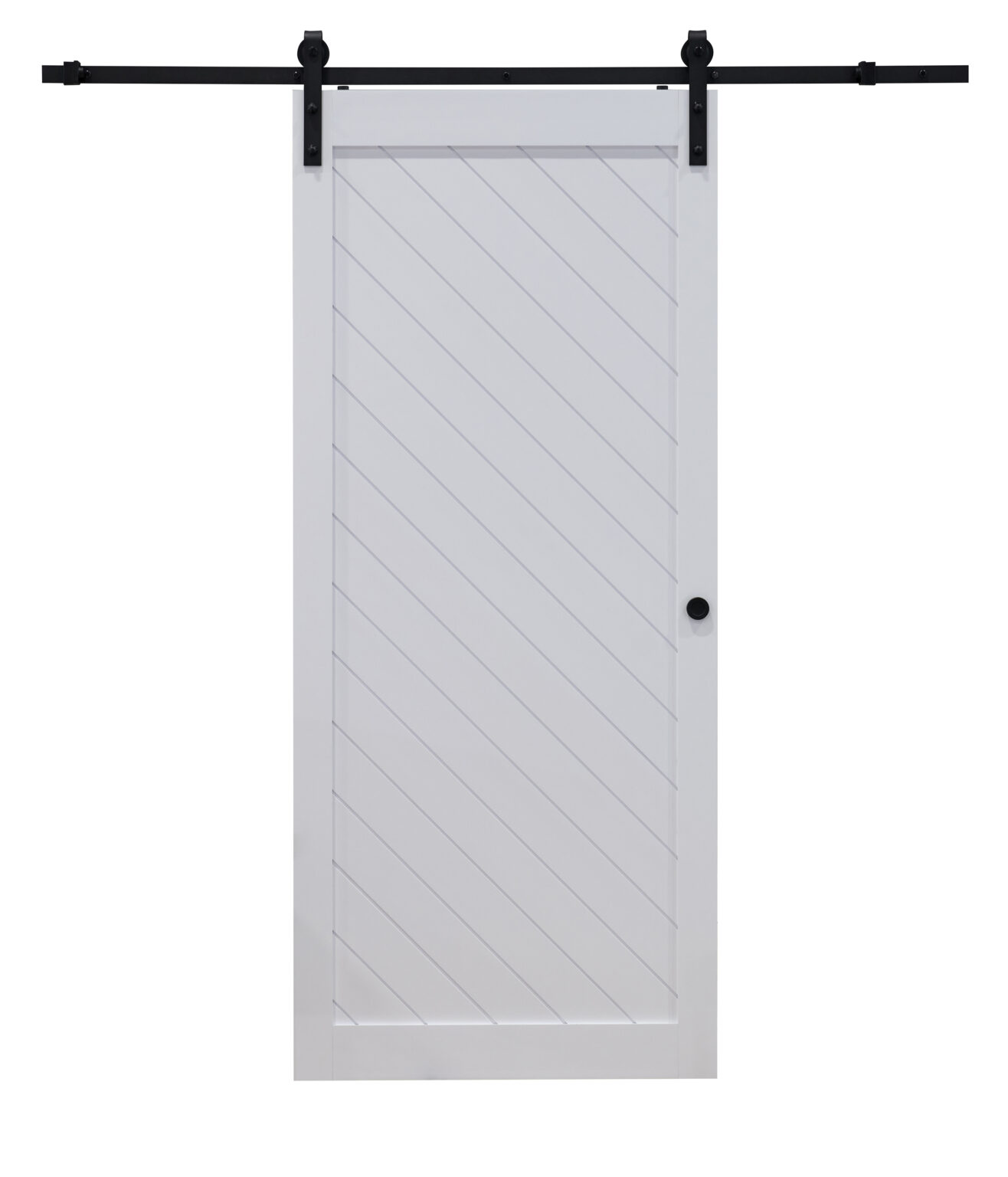 Millbrooke Diagonal 36x84 PVC Barn Door Kit Peppermill Home