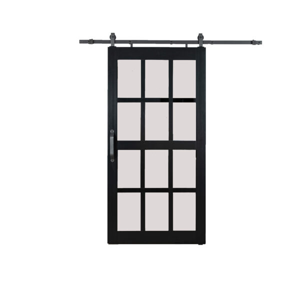Montana Frosted 12-Lite 36x84 Barn Door Kit - Image 3