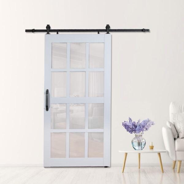 Montana Frosted 12-Lite 36x84 Barn Door Kit - Image 5
