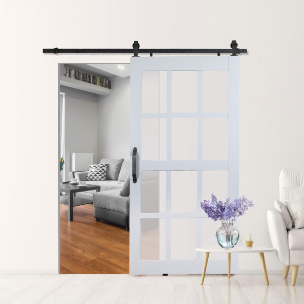 Montana Frosted 12-Lite 36x84 Barn Door Kit - Image 6