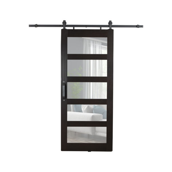 Montana Frosted 5-Panel 36x84 Barn Door Kit - Image 10