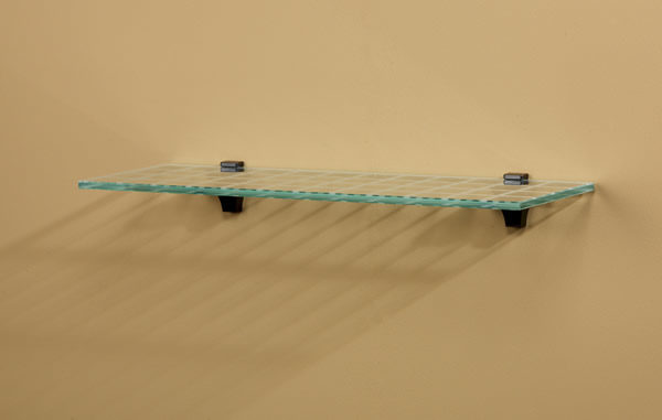 Optique Glass Wall Shelf with Grid Lines