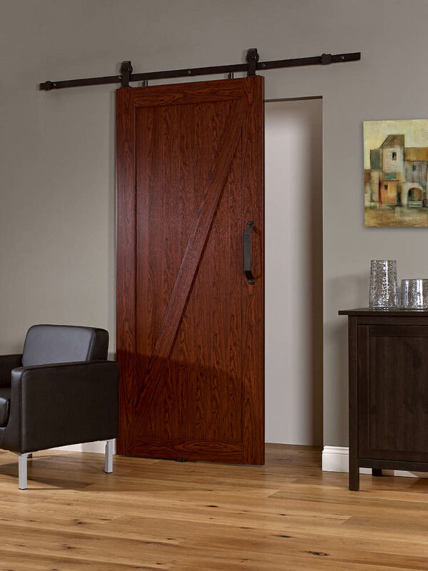 PVC Barn Door Z 36" - Cherry