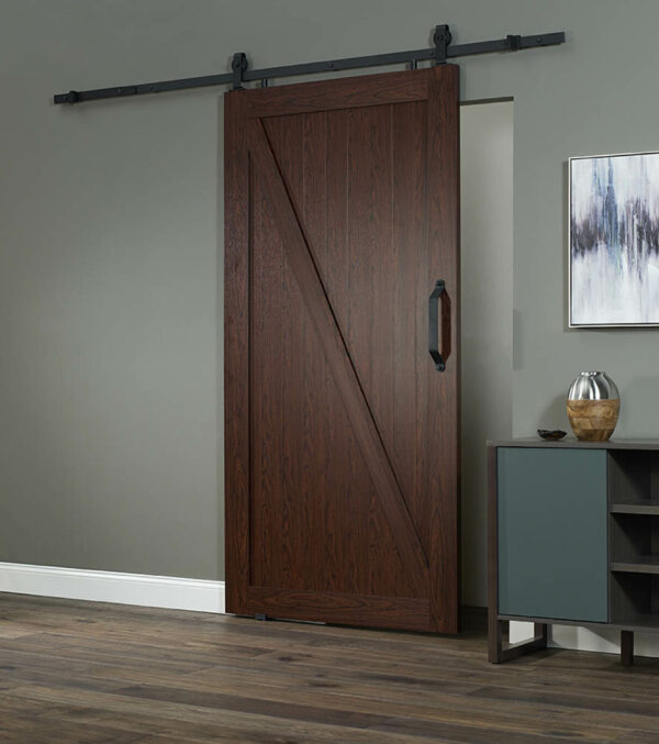 PVC Barn Door Z 42" - Cherry