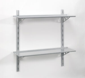 Puzzle Metal 7x24 Double Shelf Kit with Bridge Brackets