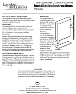 Paseo LED Mirror Installation Instructions