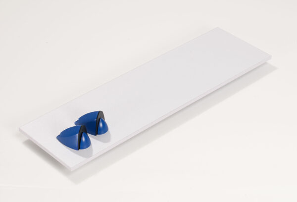Wallscapes Puzzle 7" x 36" White Shelf Kit with Jazzy Brackets - Image 6