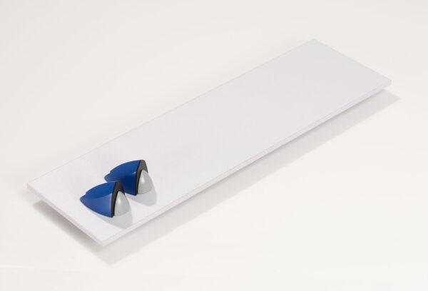 Wallscapes Puzzle 7" x 36" White Shelf Kit with Jazzy Brackets - Image 9