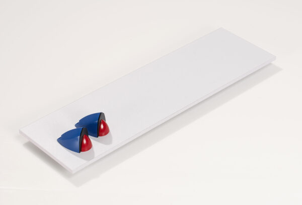 Wallscapes Puzzle 7" x 36" White Shelf Kit with Jazzy Brackets - Image 3