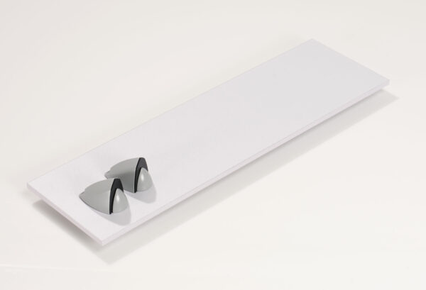 Wallscapes Puzzle 7" x 36" White Shelf Kit with Jazzy Brackets - Image 18