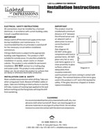 Rio LED Mirror Installation Instructions