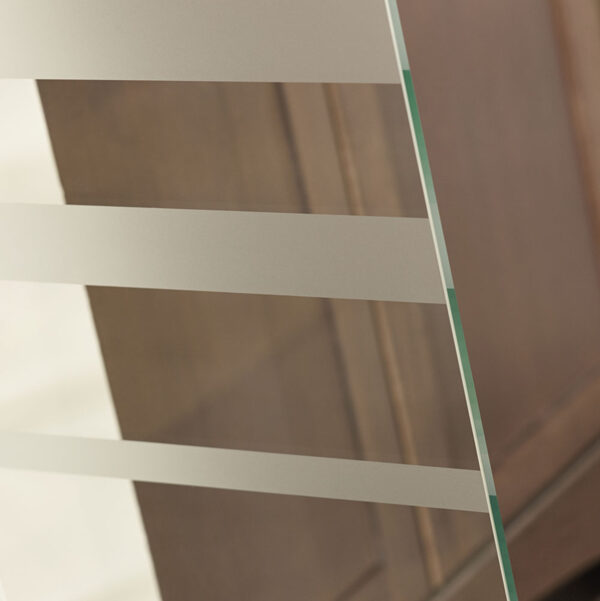 Silhouette Glass Barn Door - Detail