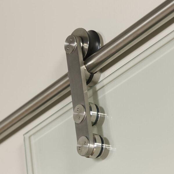 Silhouette Glass Barn Door - Track Detail