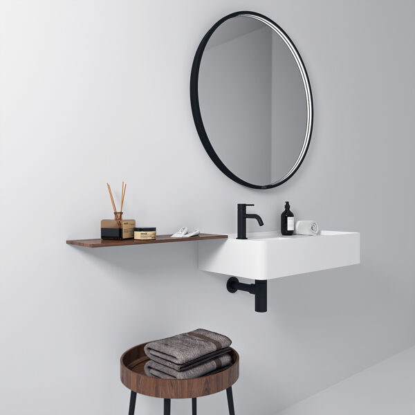 Solstice LED Wall Mirror- Black