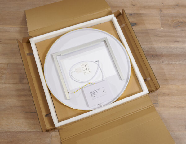 Solstice LED Wall Mirror- Gold - Image 8