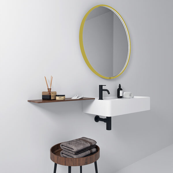 Solstice LED Wall Mirror- Gold