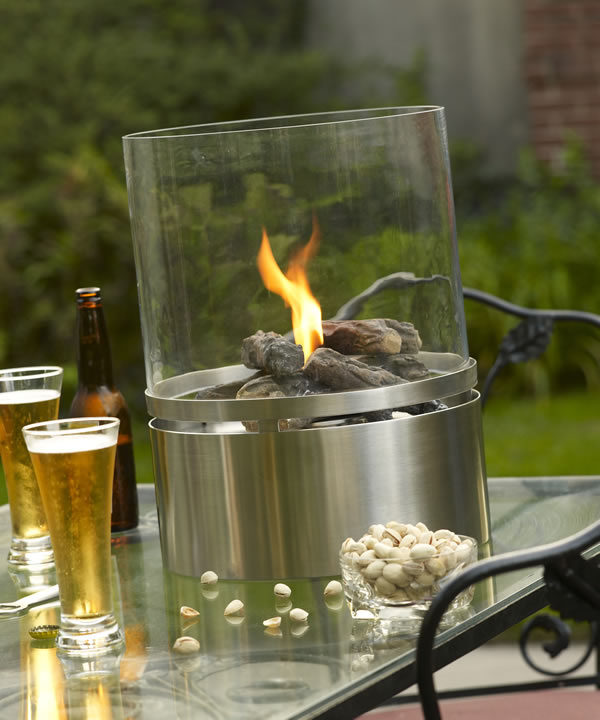 Free Standing Metal Fireplace - Stainless Steel - Image 6