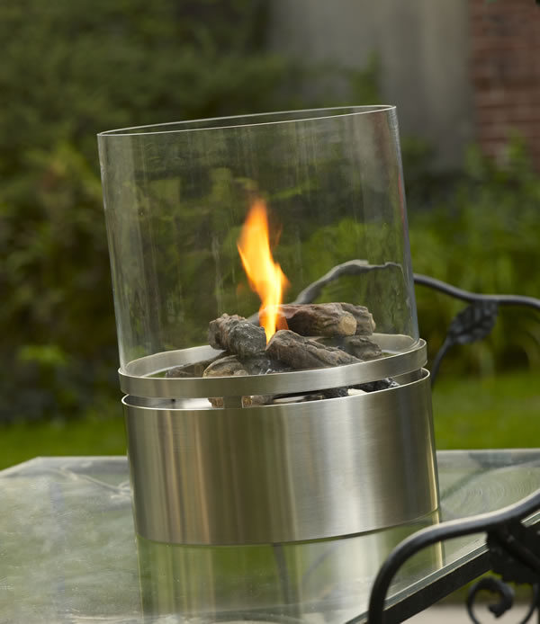 Free Standing Metal Fireplace - Stainless Steel - Image 8