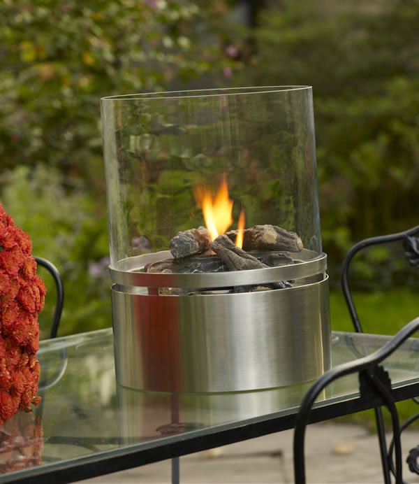 Free Standing Metal Fireplace - Stainless Steel - Image 5