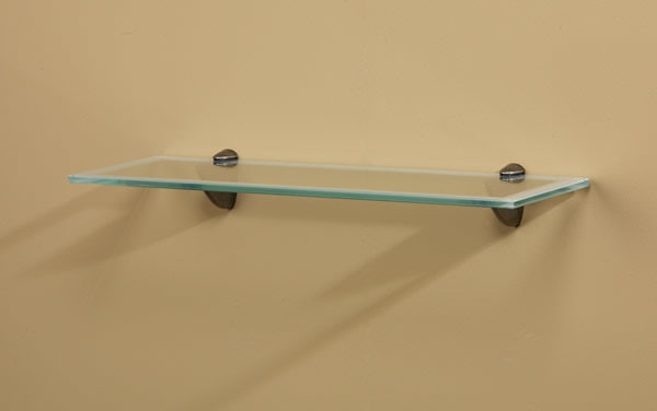 Traces Glass Wall Shelf with Bold Opaque Border