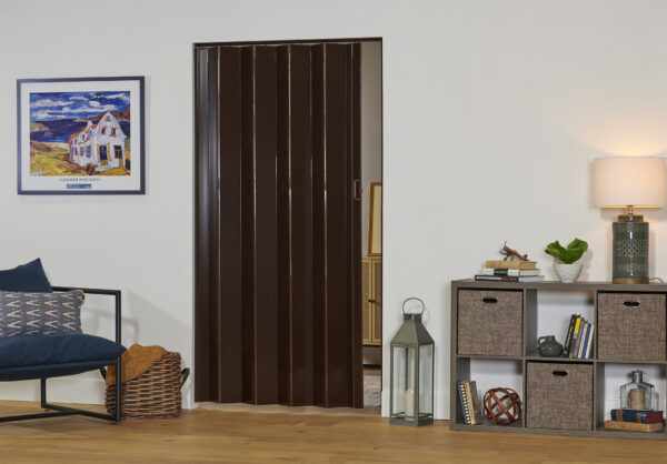 Riverside 36x80 Vinyl Folding door- Roasted Coffee - Image 5