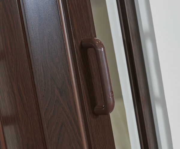 Riverside 36x80 Vinyl Folding door- Roasted Coffee - Image 3