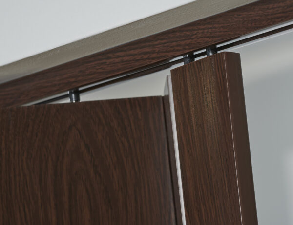 Riverside 36x80 Vinyl Folding door- Roasted Coffee - Image 2