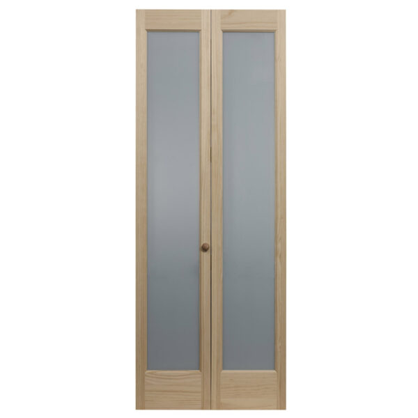 Frosted Glass Bifold Door - Full Glass - Unfinished