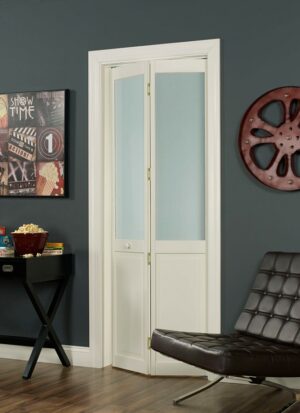 Frosted Glass Bifold Door - Half Glass