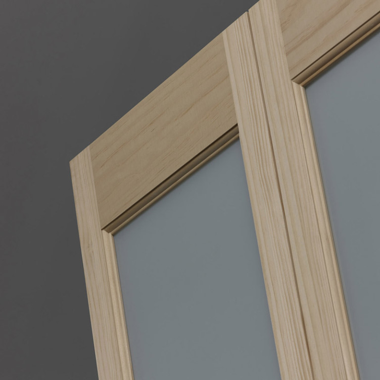 Half Frosted Glass Classic Bifold Doors