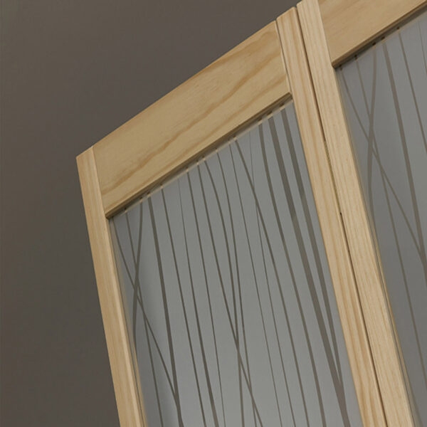 Grass Wood and Glass Bifold Door - Unfinished Detail