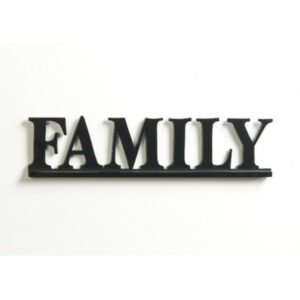 Family Wall Decor with Keyhole Bracket for Mounting