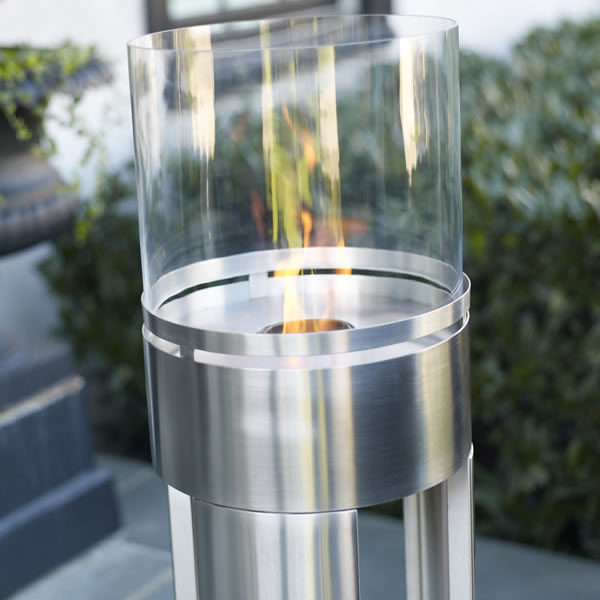 Free Standing Metal Fireplace - Stainless Steel - Image 4