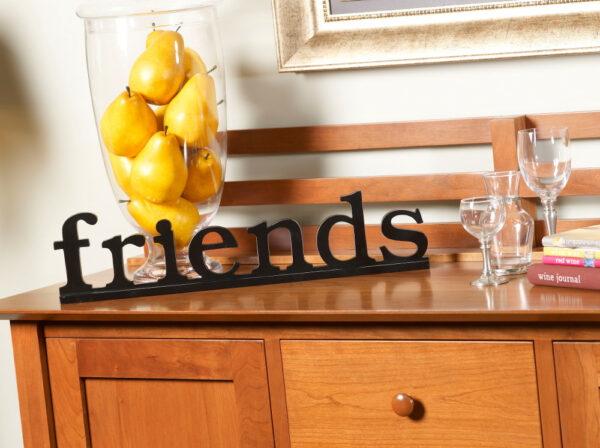 Friends Wall Decor in Espresso Wood Finish