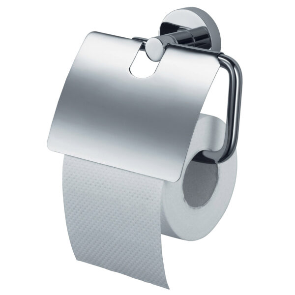 Kosmos Toilet Roll Holder with Cover Chrome - Image 2