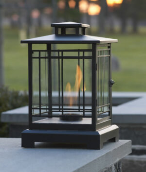 Black Tabletop Metal Lantern