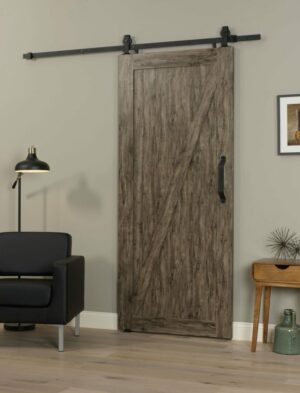 PVC Barn Door Z 36 Inch - Weathered Gray